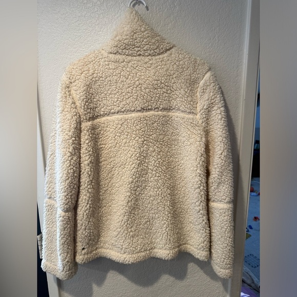 Zella Cream Fleece Zip Up Jacket Size Medium - Picture 5 of 6